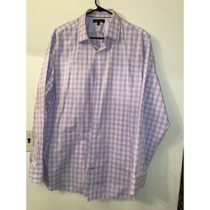 Banana Republic long sleeve shirts for men button down size XL Purple checkered